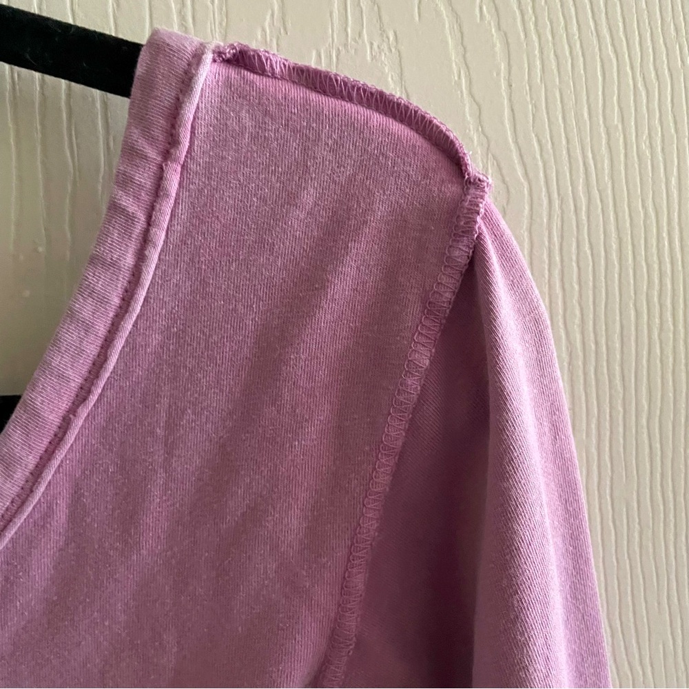We The Free Chloe Inside out Long Sleeve Purple Tee NWOT - Picture 6 of 6